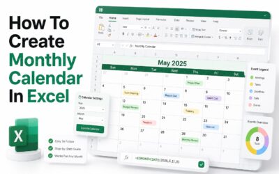 How to Create a Monthly Calendar in Excel: Step-by-Step Guide