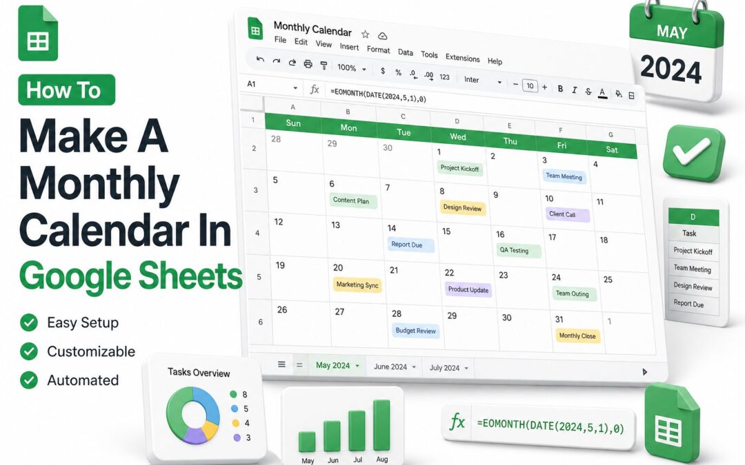 How to Make a Monthly Calendar in Google Sheets